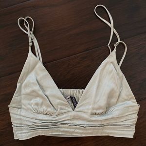 Zara Satin Green Top